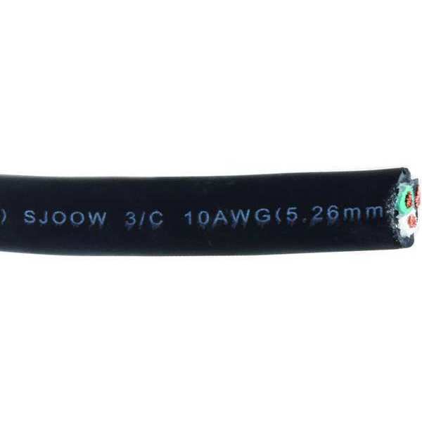 10 AWG 3 Conductor Portable Cord 300V 25 ft. BK