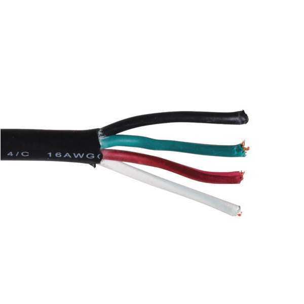 16 AWG 4 Conductor Portable Cord 300V 50 ft. BK