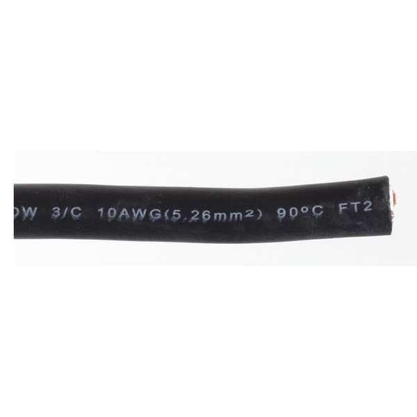 10 AWG 3 Conductor Portable Cord 300V 50 ft. BK