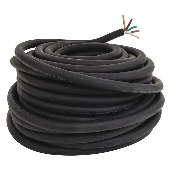 10 AWG 5 Conductor Portable Cord 600V 100 ft. BK