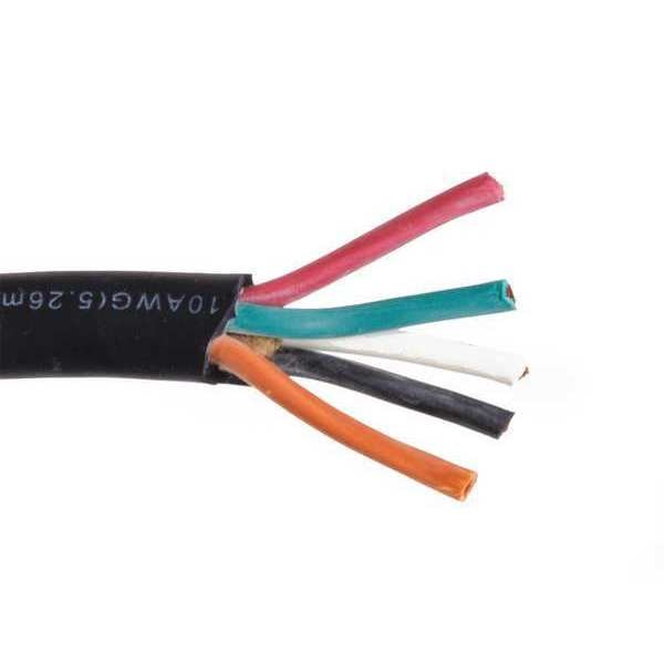 10 AWG 5 Conductor Portable Cord 600V 25 ft. BK