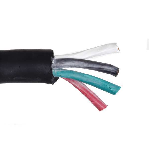 6 AWG 4 Conductor Portable Cord 600V 25 ft. BK