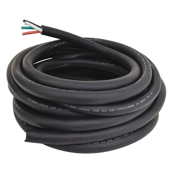 6 AWG 4 Conductor Portable Cord 600V 50 ft. BK