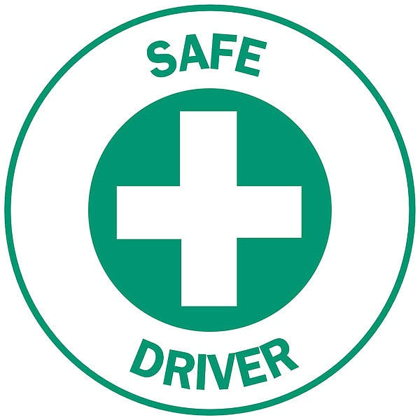 Hard Hat Emblem Labl, 2in. dia., Vinyl, PK4, 49557
