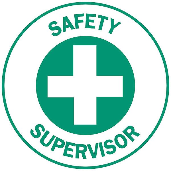 Hard Hat Emblem Labl, 2in. dia., Vinyl, PK4, 49564