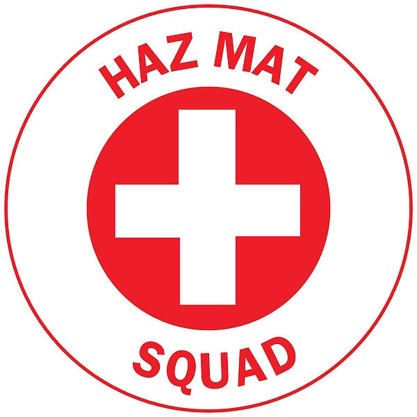 Hard Hat Emblem Labl, 2in. dia., Vinyl, PK4, 49578