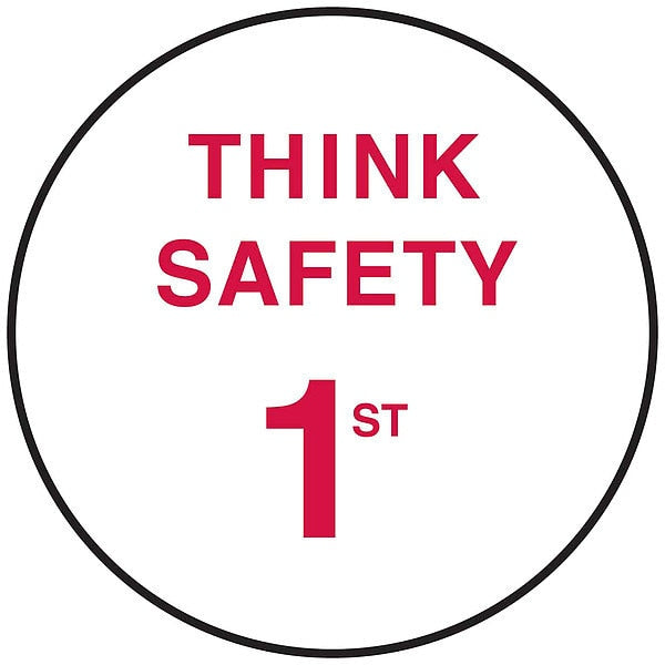Hard Hat Emblem Labl, 2in. dia., Vinyl, PK4, 42283