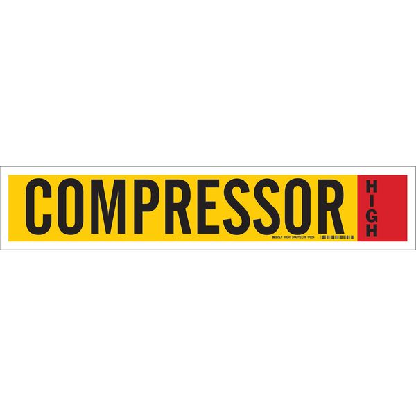 Ammonia Pipe Markers, 4inHx24inW, Vinyl, 90341