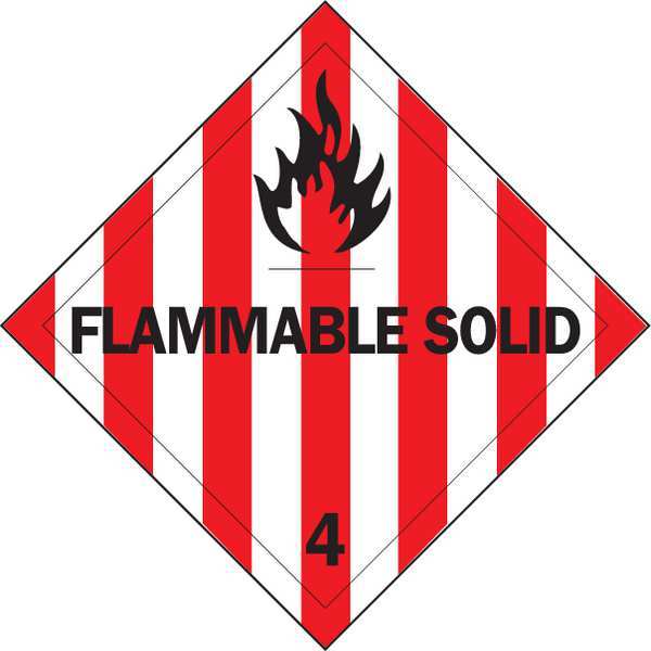 Hazardous Warning Label, 4 In., PK500