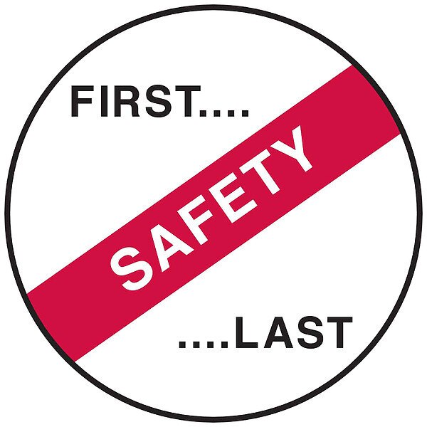 Hard Hat Emblem Label, 4 Labels, 2in Dia