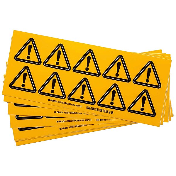 Warning Labels, 2inHx2inW, Vinyl, PK10, 60210