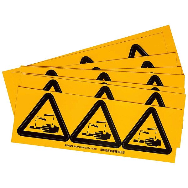 Warning Labels, 4inHx4inW, Vinyl, PK10, 60217