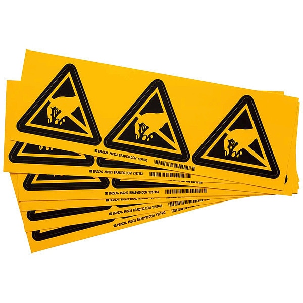 Warning Labels, 4inHx4inW, Vinyl, PK10, 60223