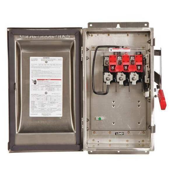 Nonfusible Safety Switch, Heavy Duty, 600V AC, 2PST, 60 A, NEMA 3R