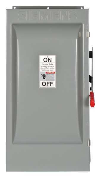 Fusible Safety Switch, Heavy Duty, 240V AC, 3PST, 200 A, NEMA 12