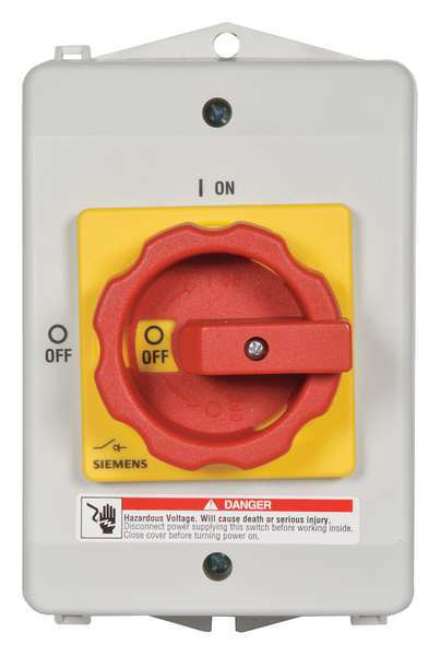 Nonfusible Safety Switch, Heavy Duty, 600V AC, 3PST, 30 A, NEMA 1, 12K, 4X