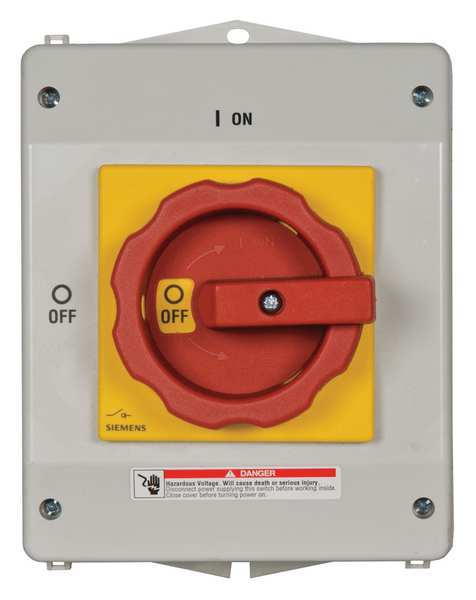 Nonfusible Safety Switch, Heavy Duty, 600V AC, 3PST, 63 A, NEMA 1, 12K, 4X