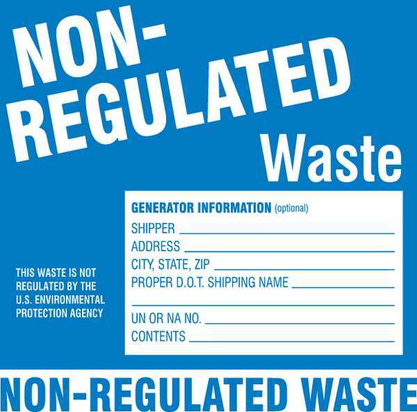 Hazardous Waste Labl, Semi-Glss Ppr, PK100, 60446