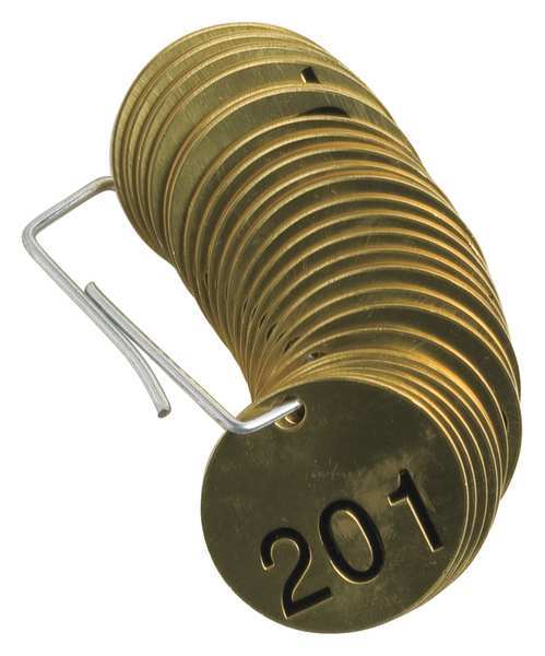 Numbered Tag Set, 201 to 225, 25 Tags