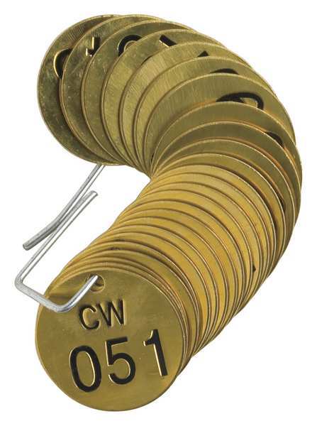 Numbered Tag Set, 51 to 75, 25 Tags