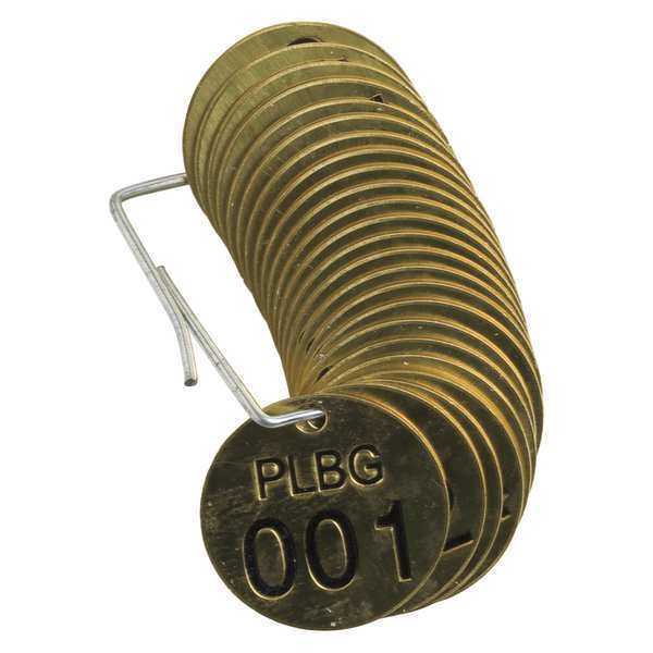 Numbered Tag Set, 001 to 025, 25 Tags