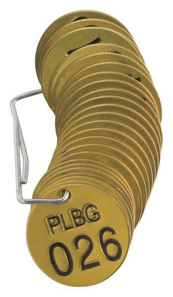 Numbered Tag Set, 26 to 50, 25 Tags
