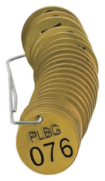 Numbered Tag Set, 76 to 100, 25 Tags