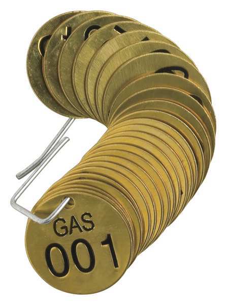 Numbered Tag Set, 001 to 025, 25 Tags