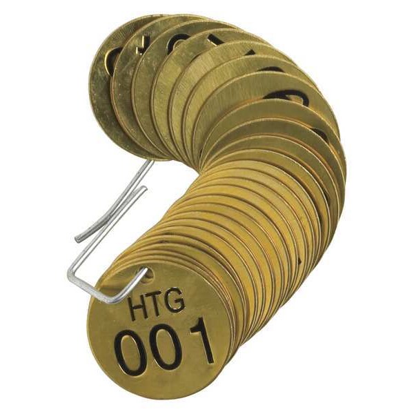 Numbered Tag Set, 001 to 025, 25 Tags