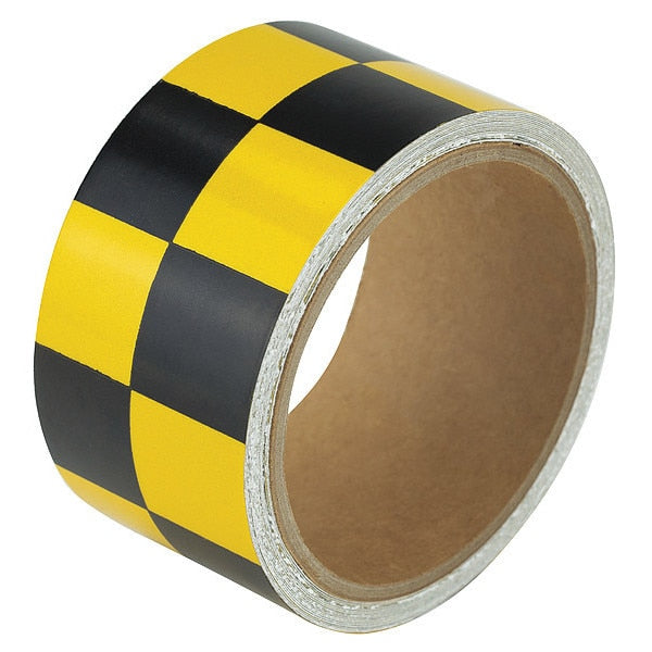 Marking Tape, Checkered, Black/Yl, 2