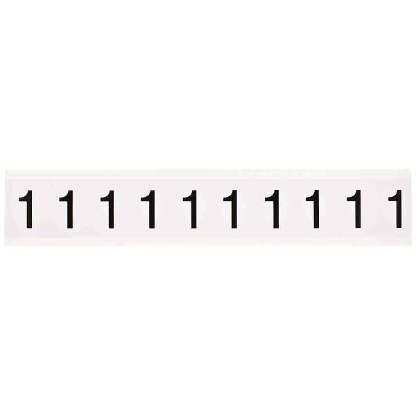 Number Label, Character 1, 1 In. H, Vinyl