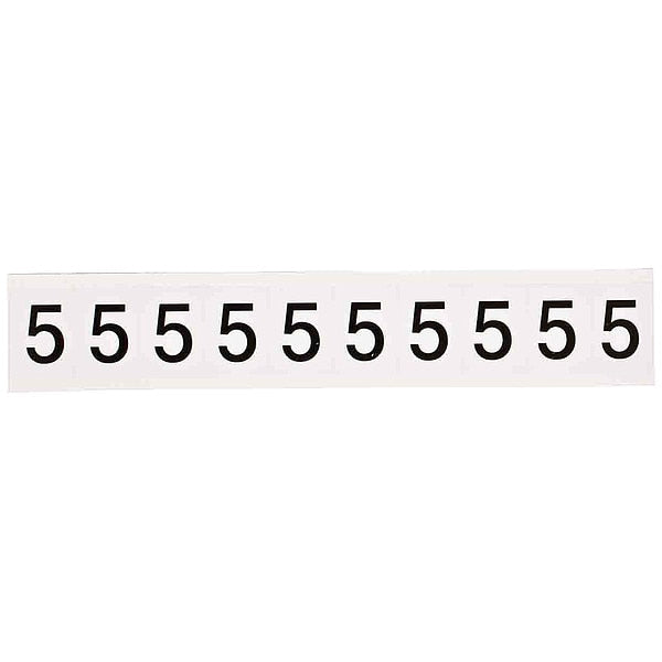 Number Label, 1in.H Character, Vinyl