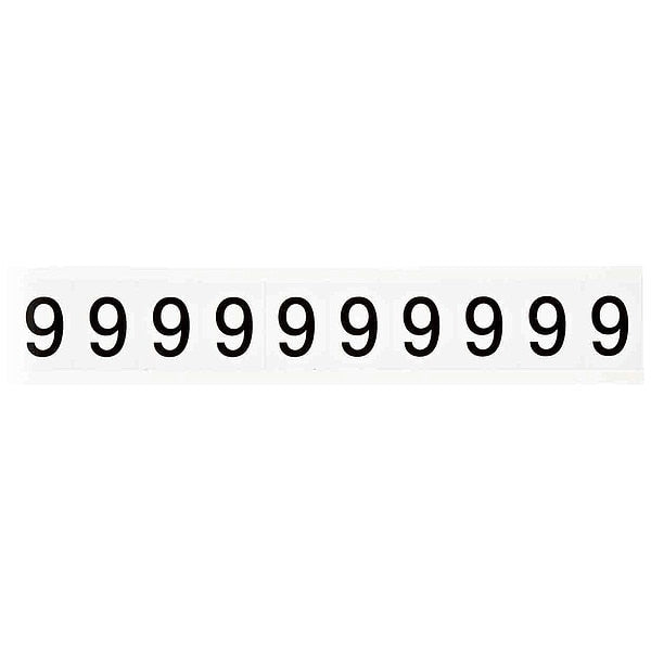 Number Label, 1in.H Character, Vinyl