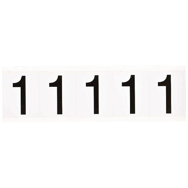 Number Label, Character 1, 1-15/16 In. H