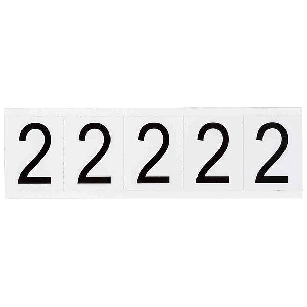 Number Label, 1-15/16in.H Character, Vinyl