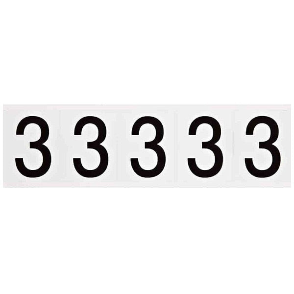 Number Label, 1-15/16in.H Character, Vinyl