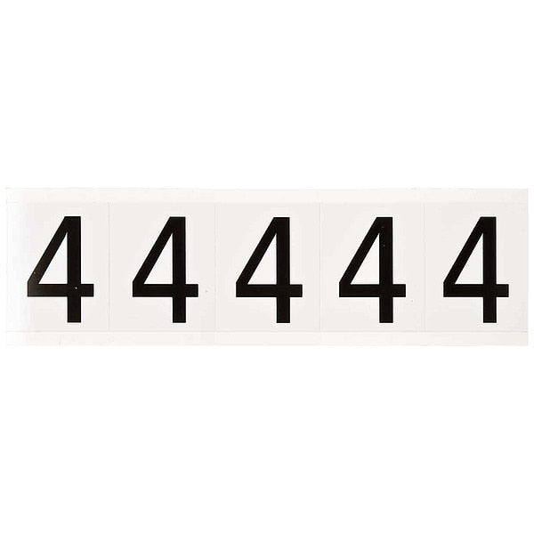 Number Label, 1-15/16in.H Character, Vinyl