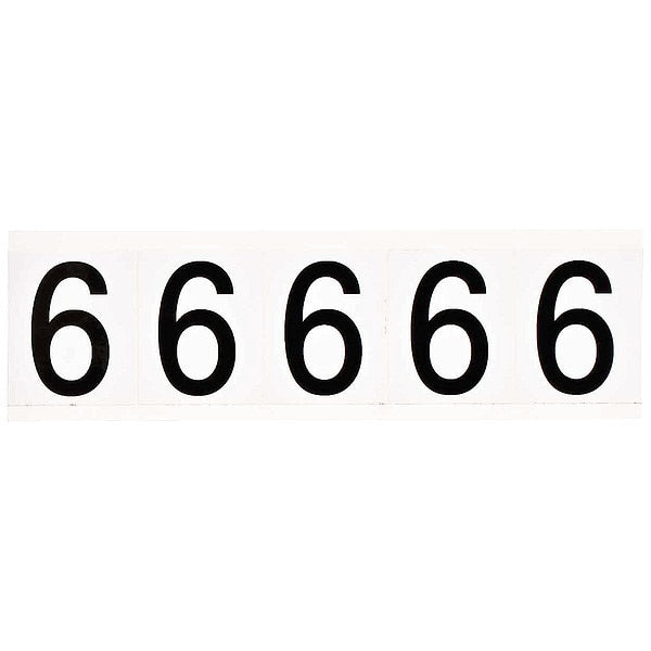Number Label, 1-15/16in.H Character, Vinyl