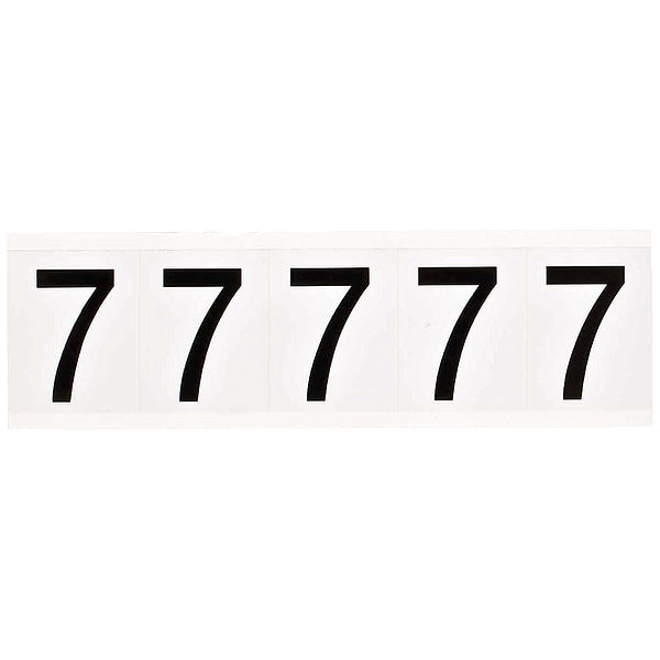 Number Label, 1-15/16in.H Character, Vinyl