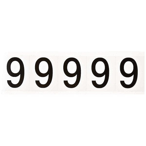 Number Label, 1-15/16in.H Character, Vinyl