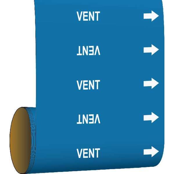 Pipe Marker, 30 ft. H x 12in. W, Vinyl, 109846