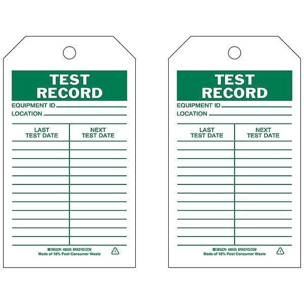 Inspection Tag, 7inHx4inW, HD Poly., PK10