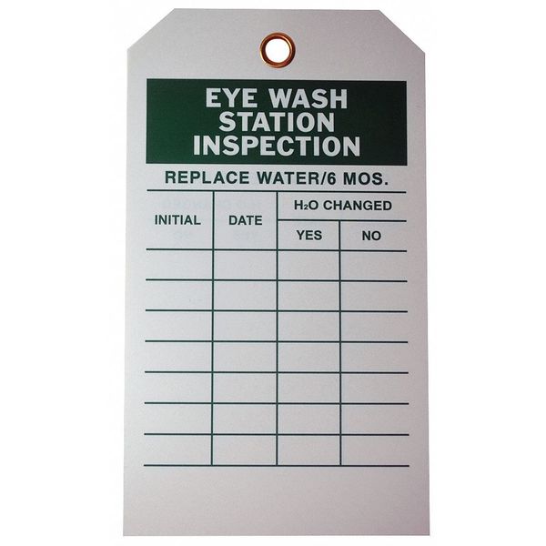 Inspection Tag, 7inHx4inW, Eco. Poly., PK10