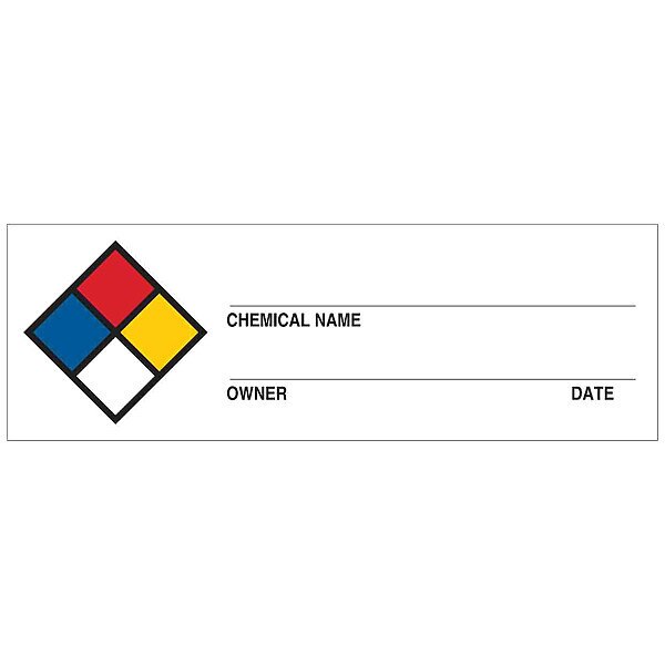Chemical Label, 1 in H, 3 in W, 53095