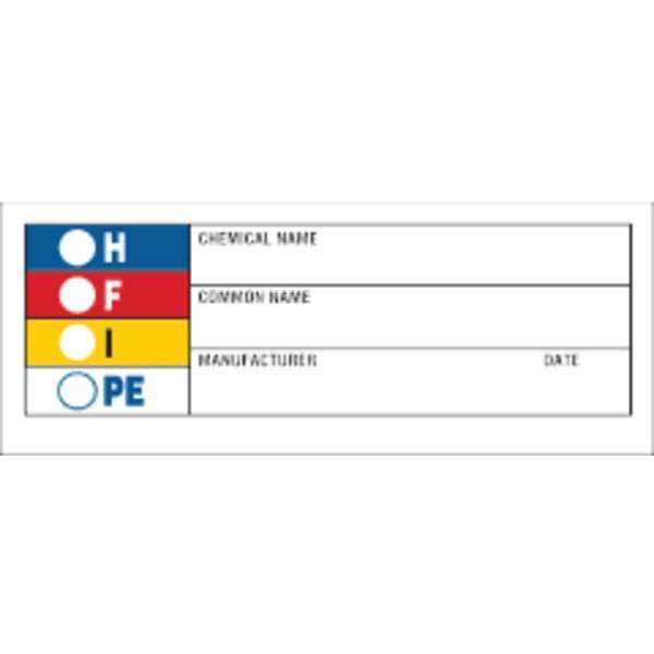 Label, 1 1/2 in Height, 3 7/8 in Width