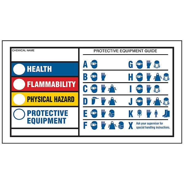 HMIG Label, 2 In. H, 3-1/2 In. W, PK25