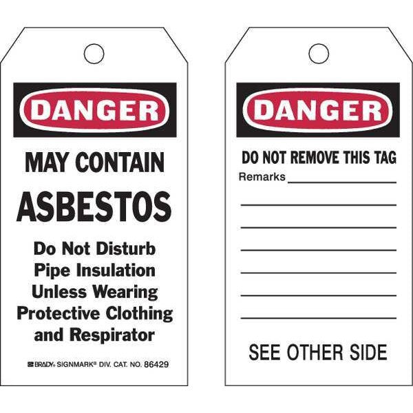 Danger Tag, 5-1/2inHx3inW, HD Poly, PK10