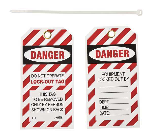 Danger Tag, 5-1/2inHx3inW, Vinyl, PK10