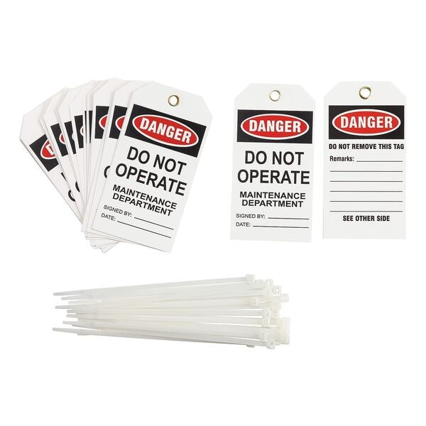 Danger Tag, 5-1/2inHx3inW, Vinyl, PK25