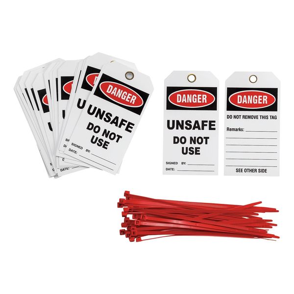 Danger Tag, 5-1/2inHx3inW, Vinyl, PK25
